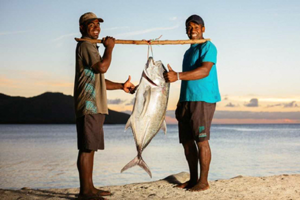 Fresh caught fish at Boathouse Nanuya, Fiji